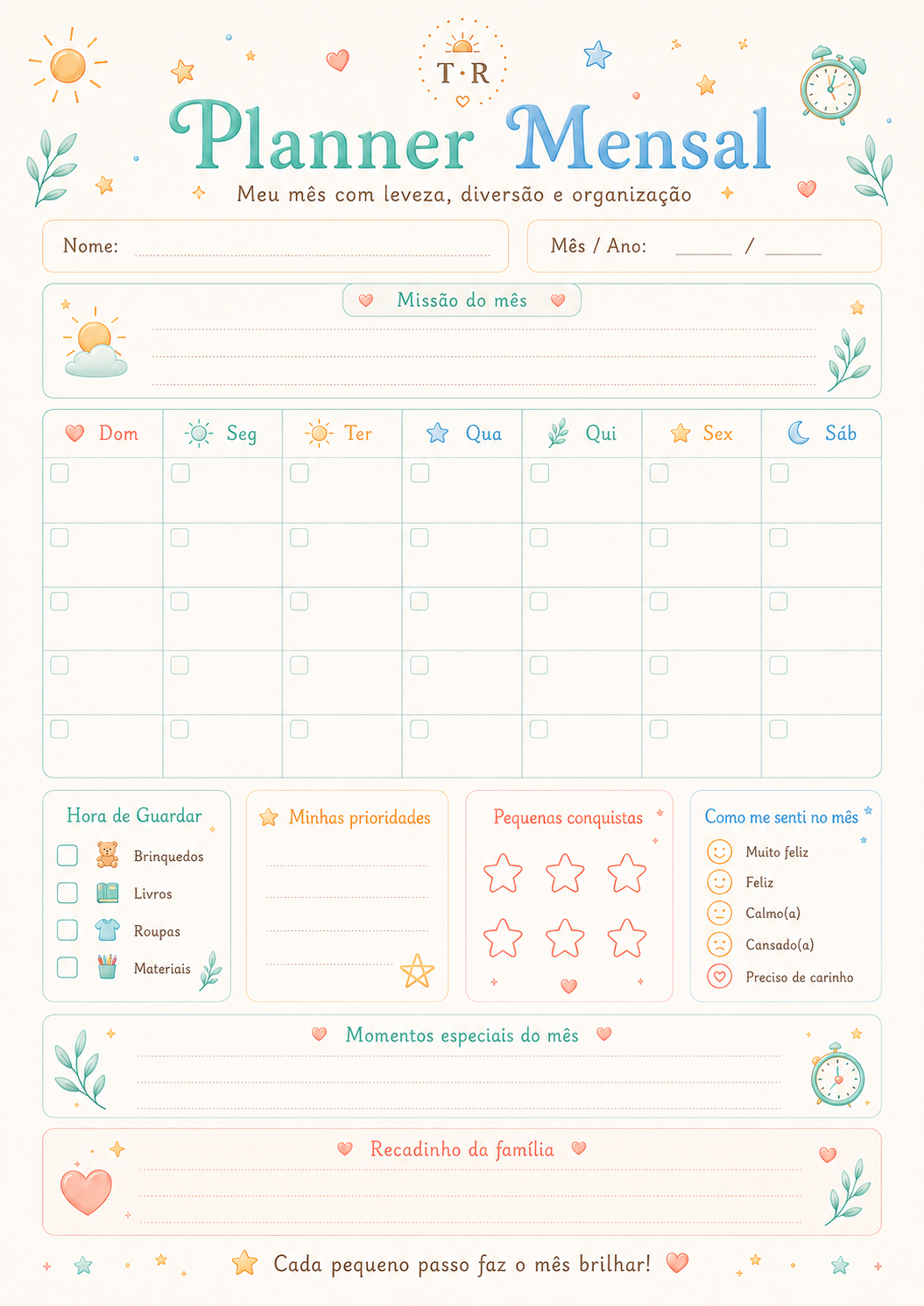 Planner mensal